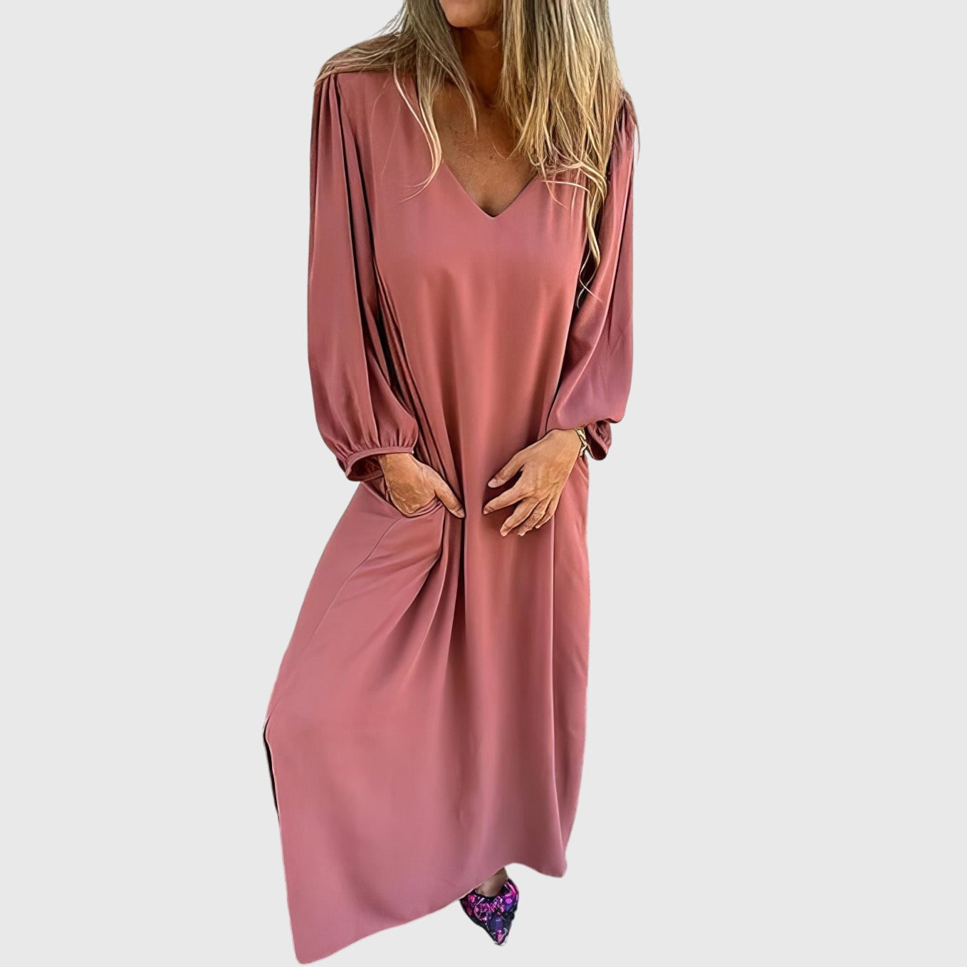 Carol™ - Bohemian Maxi Dress with Pockets