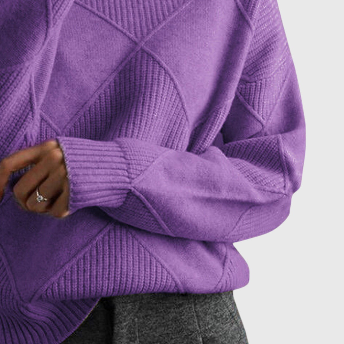 Angela™ Turtleneck Knit Sweater