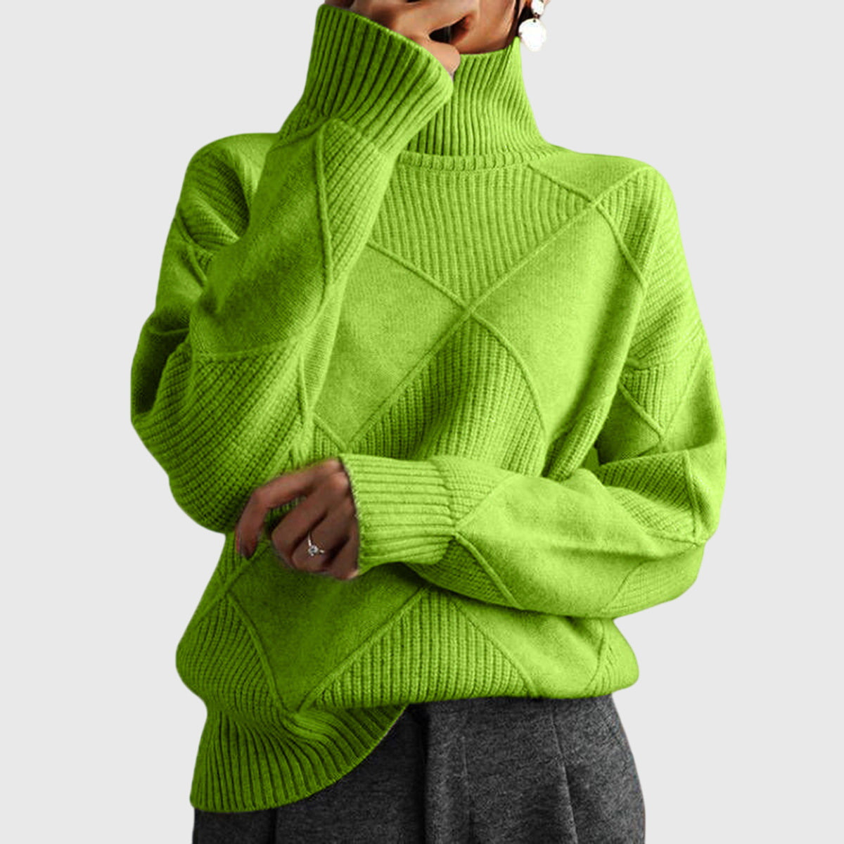 Angela™ Turtleneck Knit Sweater