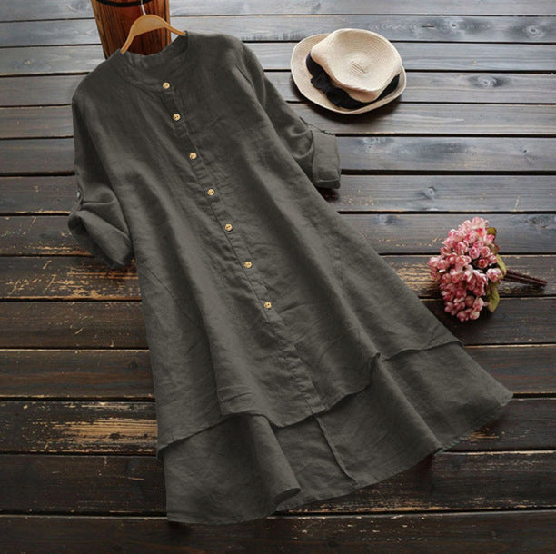 Juna™ Cotton-Linen Button Shirt