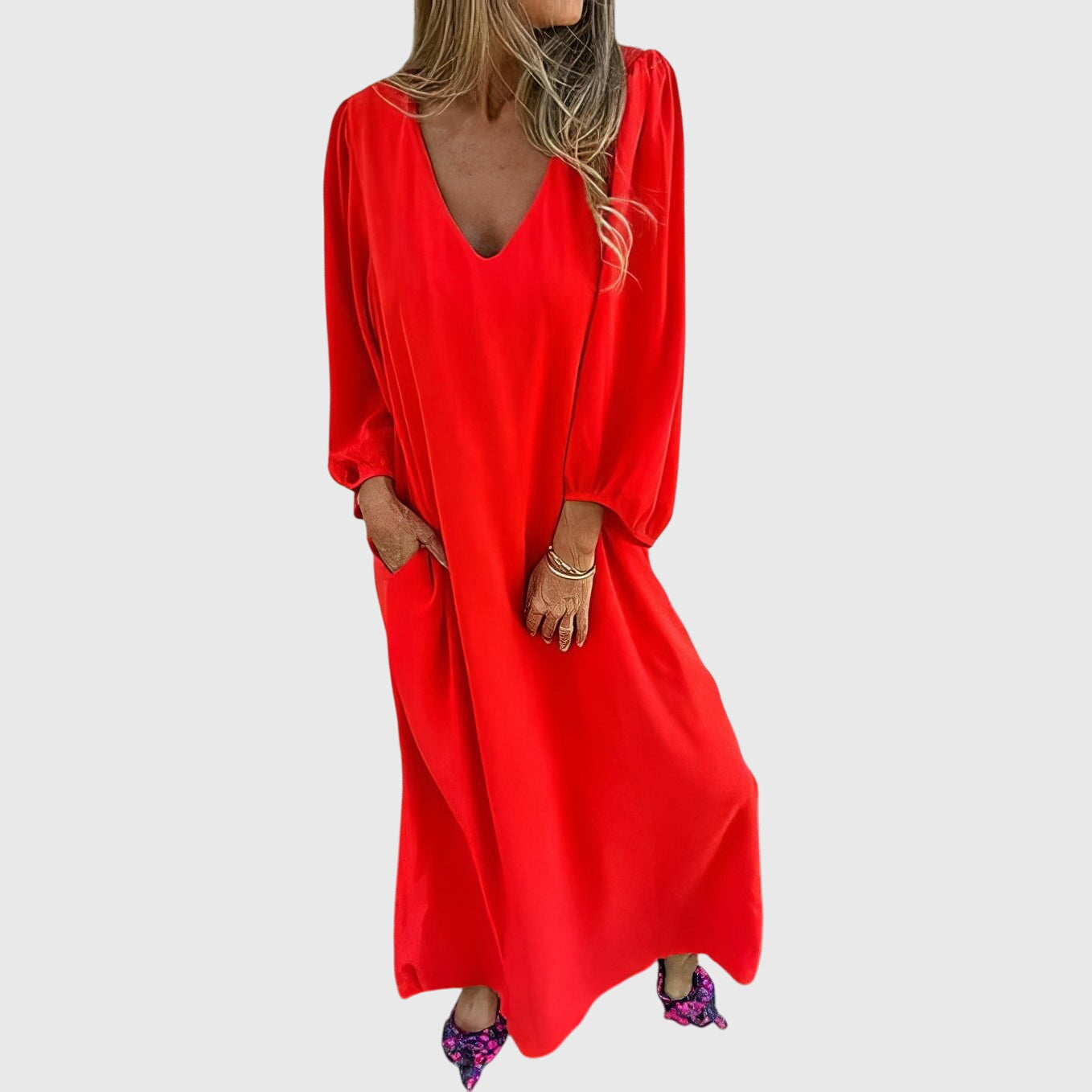 Carol™ - Bohemian Maxi Dress with Pockets