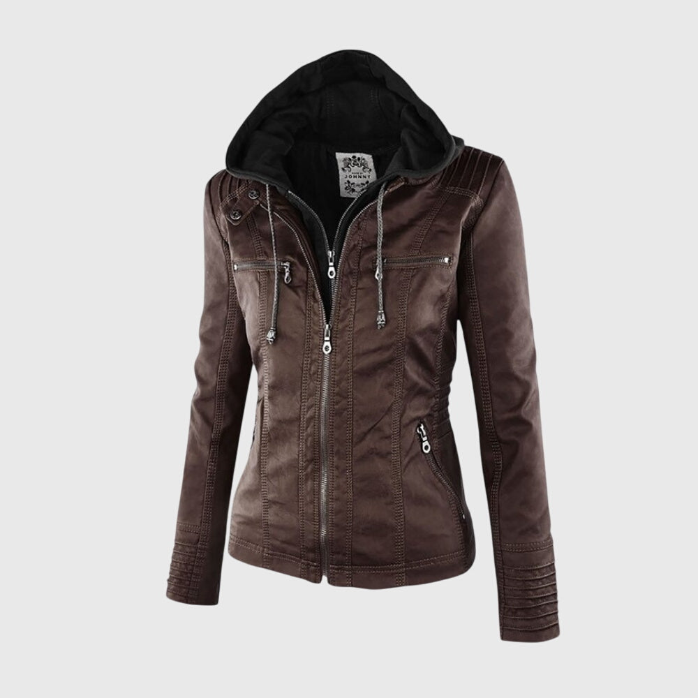KAROLINE™ Distinctive Leather Jacket with Chic Style