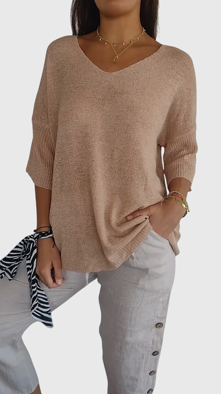 Cassandra™ | Stylish V-Neck Blouse