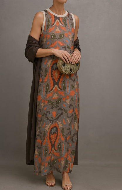 RAFFAELLA | Sophisticated Long Dress with Matching Stole and Elegant Silhouette for Special Occasions