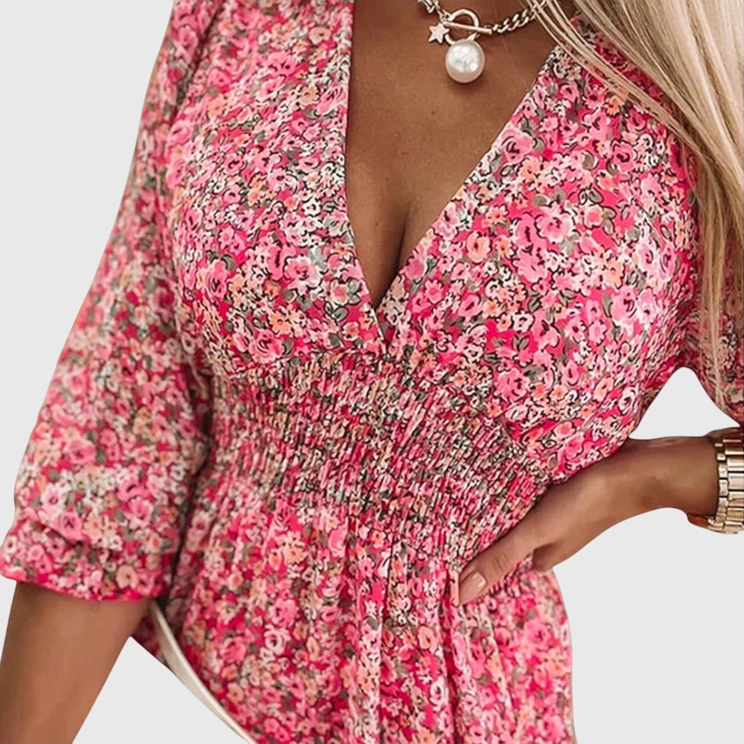 Elisa™ Floral Puff Sleeve Dress
