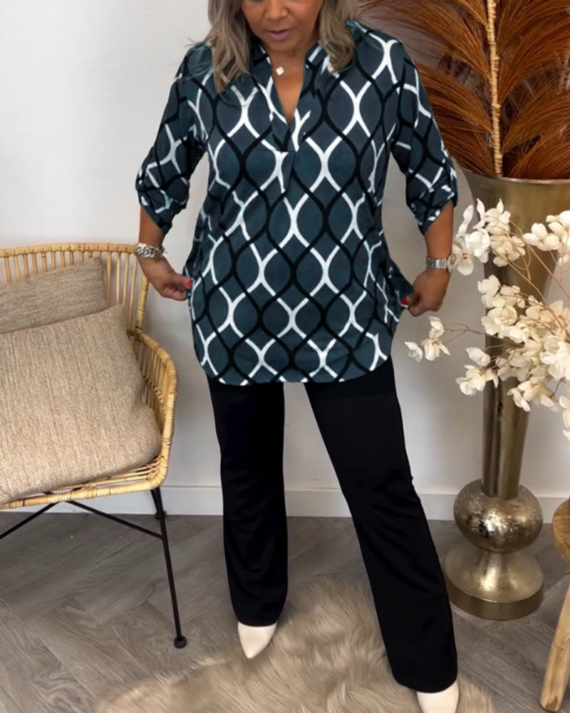 Noor – Blouse with Graphic Print