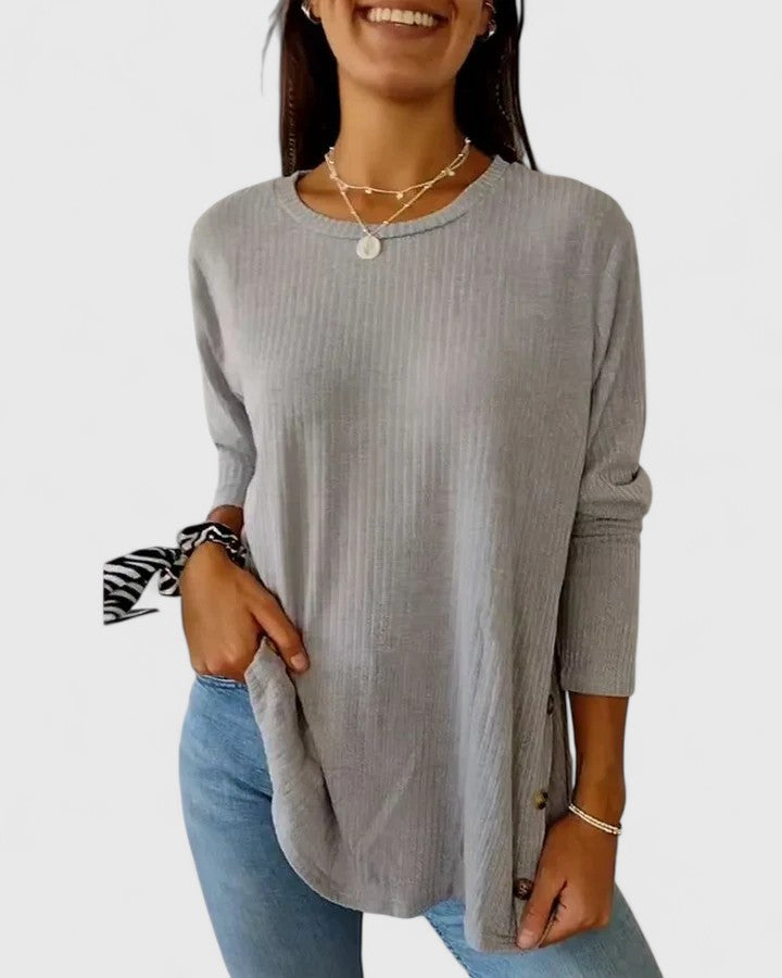 Megan™ | Chic Crew Neck Top