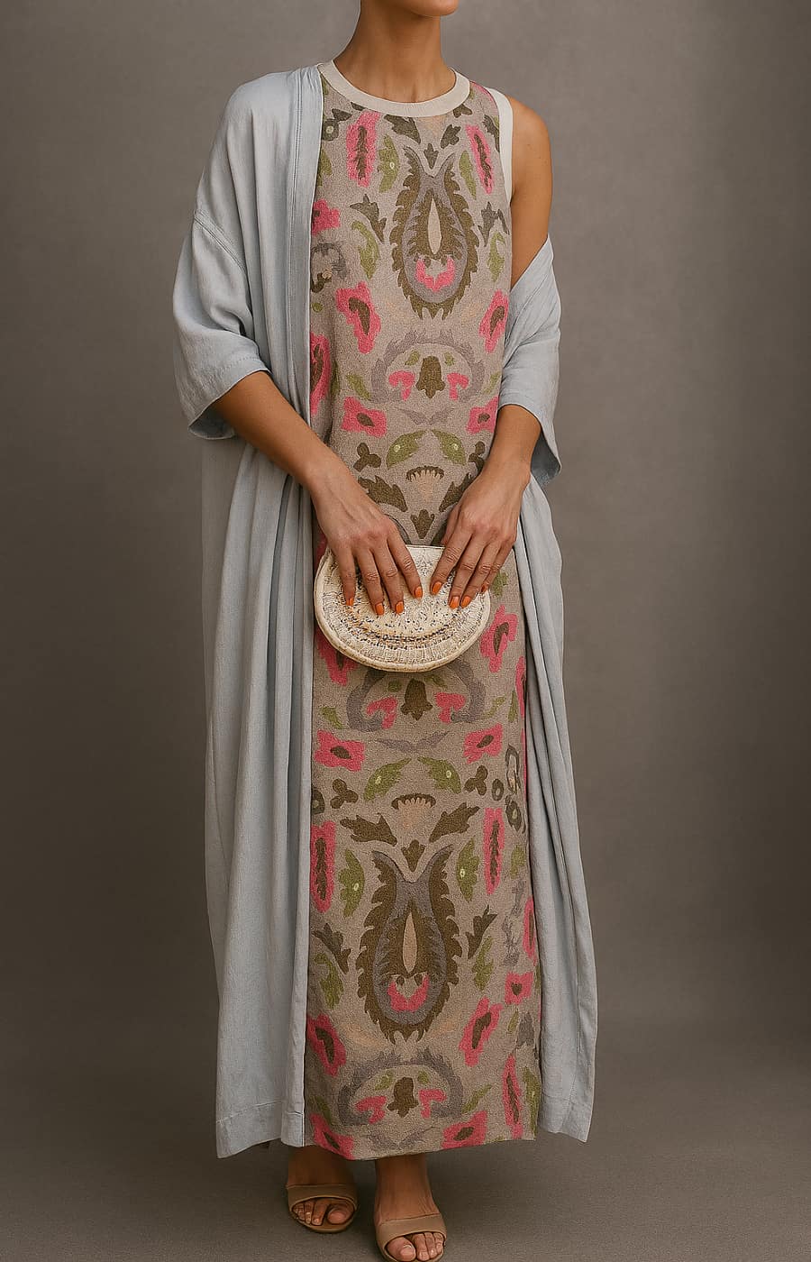 RAFFAELLA | Sophisticated Long Dress with Matching Stole and Elegant Silhouette for Special Occasions