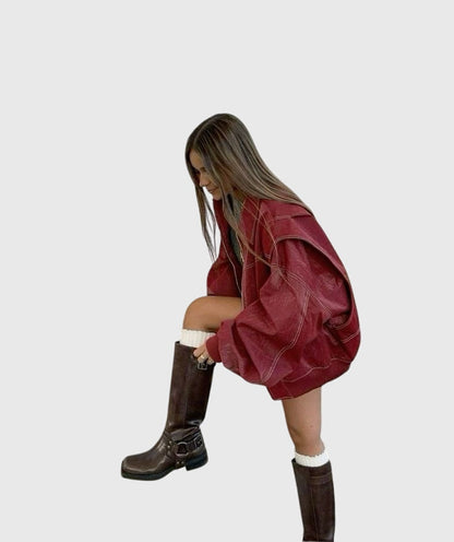 Faye™ - Extra-Large Leather Jacket