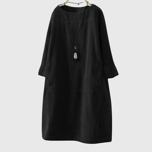 Grace | Casual Corduroy Midi Dress