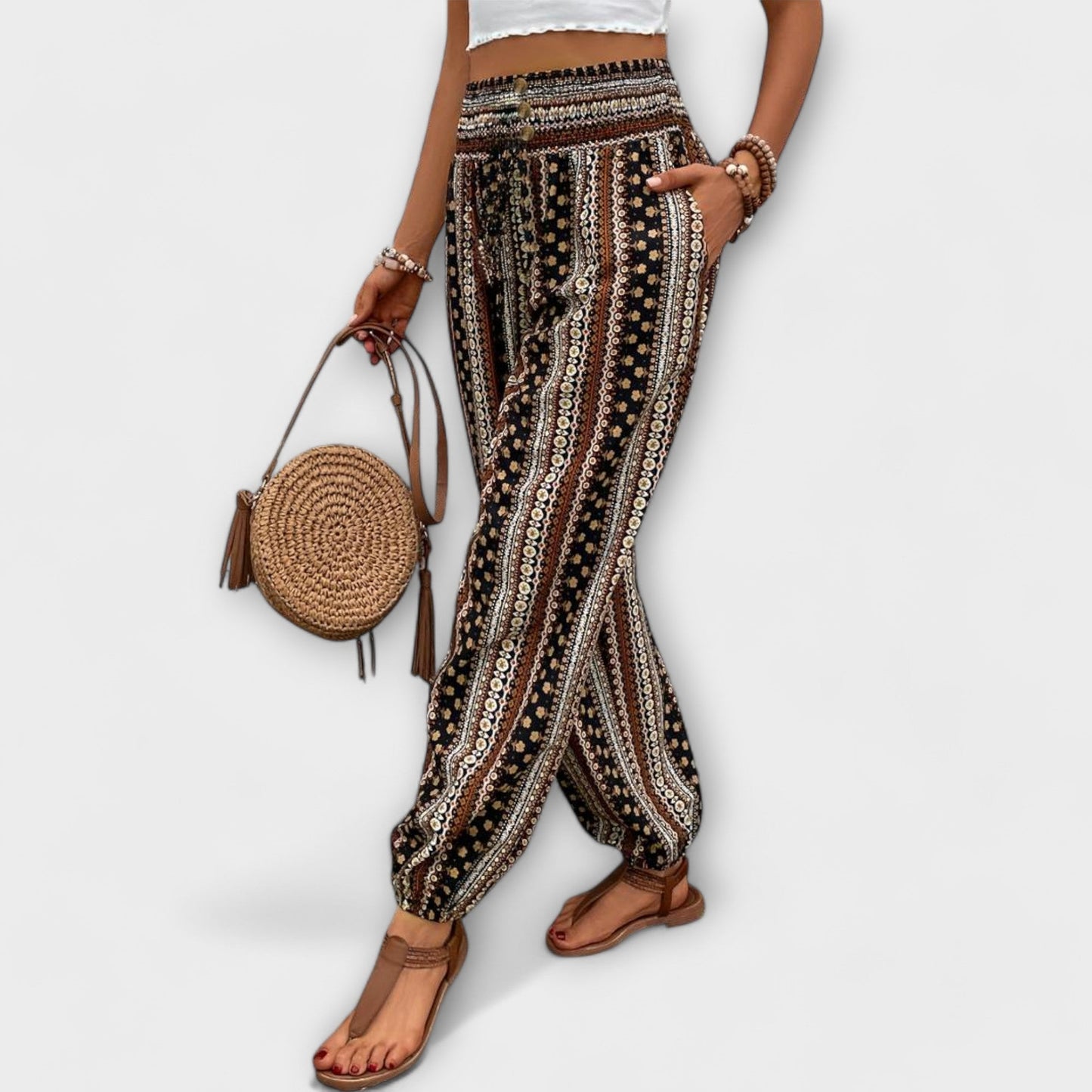 Scarlett - Ethnic Graphic Print Pants