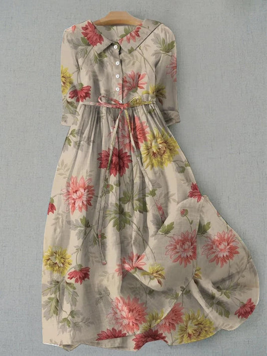 Zinnia - Women's Lace-Up Waist Dress