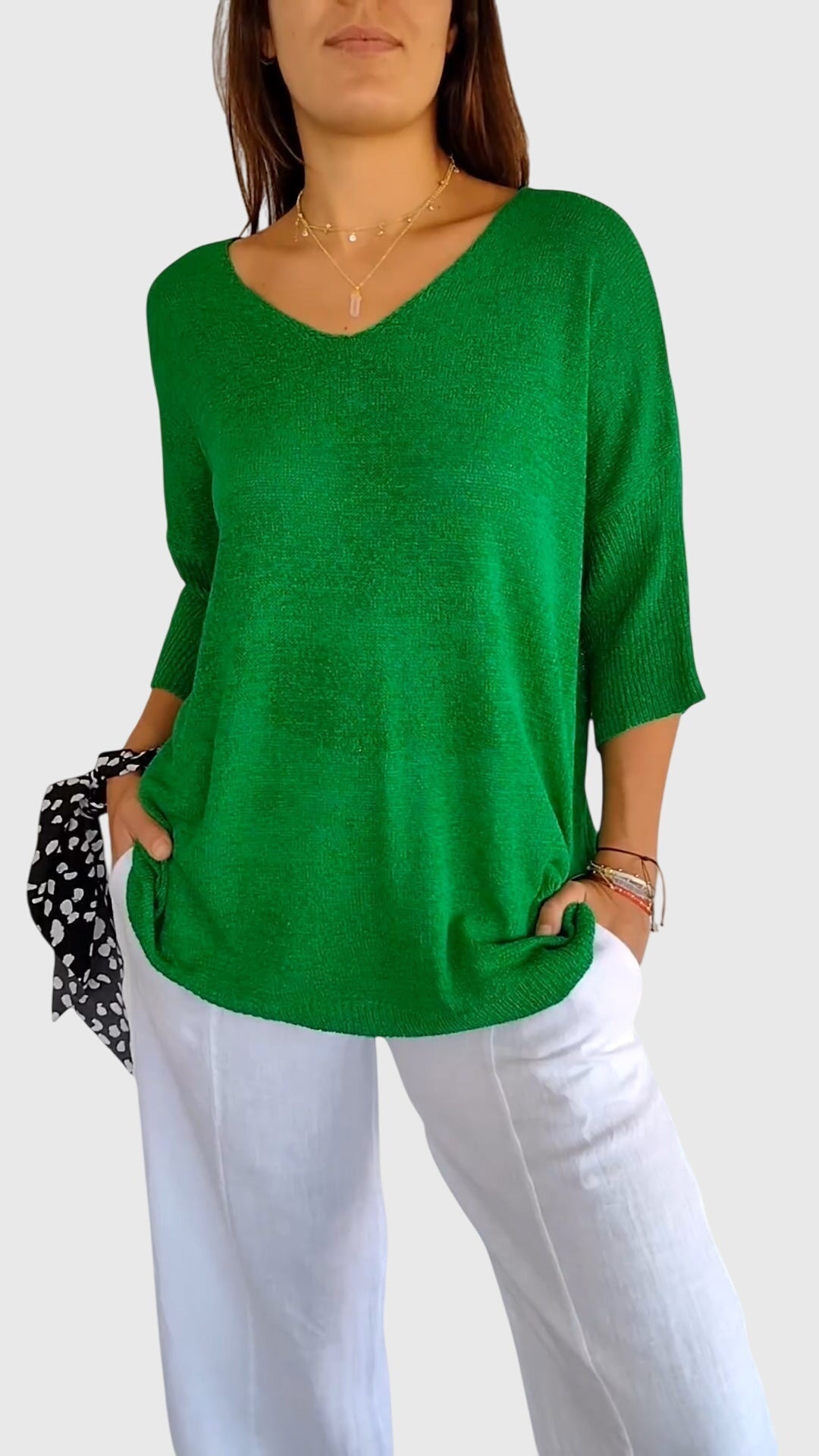 Cassandra™ | Stylish V-Neck Blouse