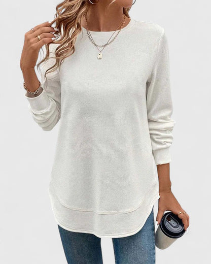 Nadyalyn | Chic Long Sleeve O-Neck Top