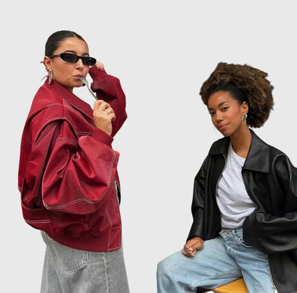 Faye™ - Extra-Large Leather Jacket
