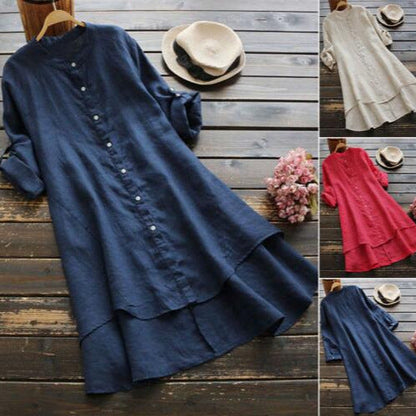 Juna™ Cotton-Linen Button Shirt