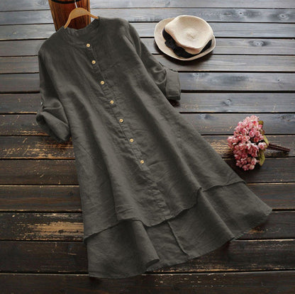 Juna™ Cotton-Linen Button Shirt