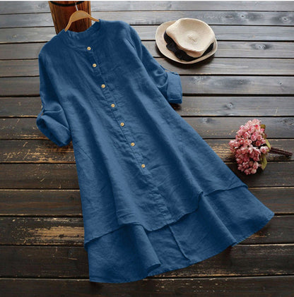 Juna™ Cotton-Linen Button Shirt