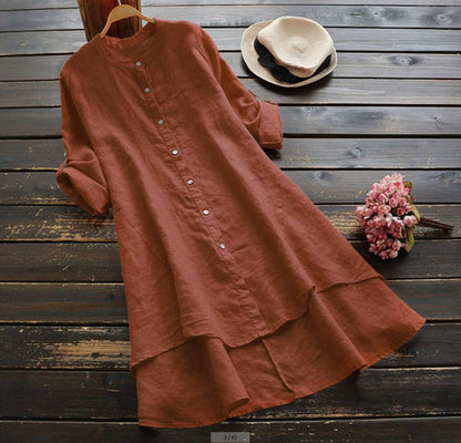 Juna™ Cotton-Linen Button Shirt