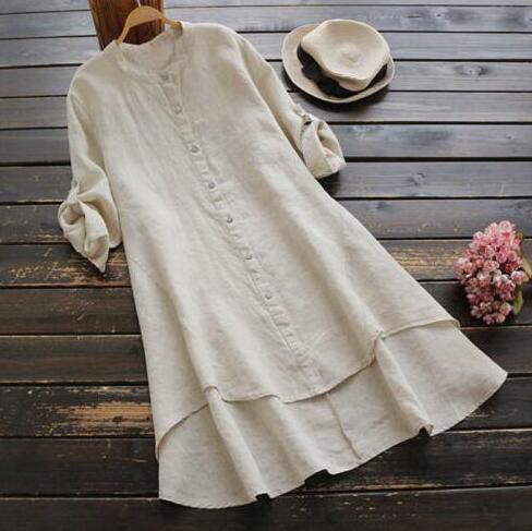 Juna™ Cotton-Linen Button Shirt