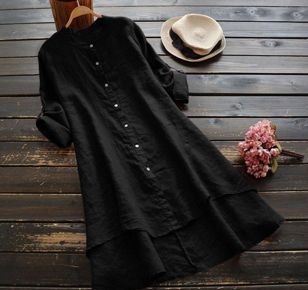 Juna™ Cotton-Linen Button Shirt