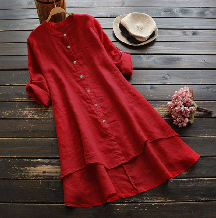 Juna™ Cotton-Linen Button Shirt