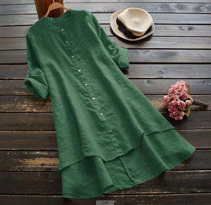 Juna™ Cotton-Linen Button Shirt