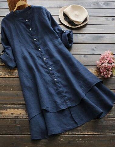 Juna™ Cotton-Linen Button Shirt