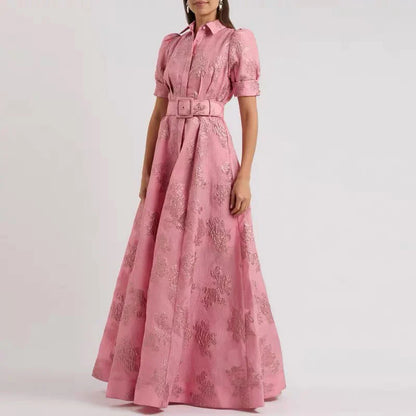 Lyxa Melbourne | Roselle Embroidered Belted Dress