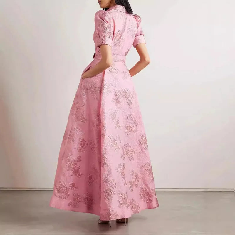 Lyxa Melbourne | Roselle Embroidered Belted Dress