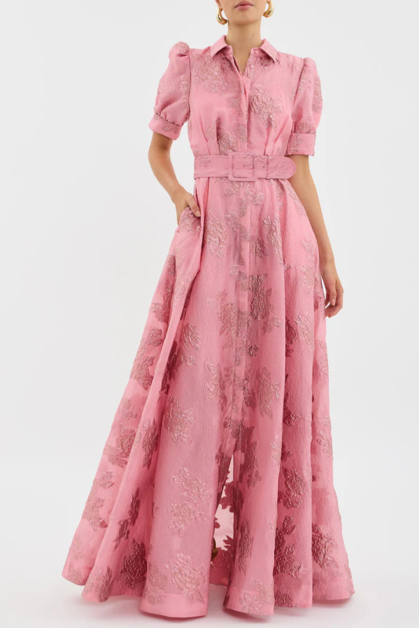 Lyxa Melbourne | Roselle Embroidered Belted Dress