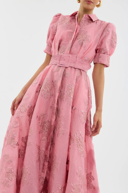 Lyxa Melbourne | Roselle Embroidered Belted Dress
