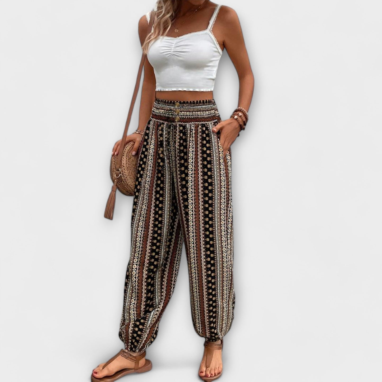 Scarlett - Ethnic Graphic Print Pants