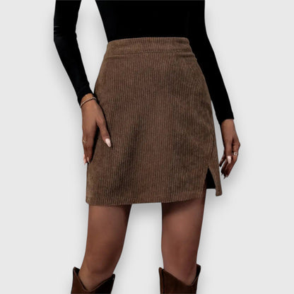 Noelia – Textured Corduroy Skirt